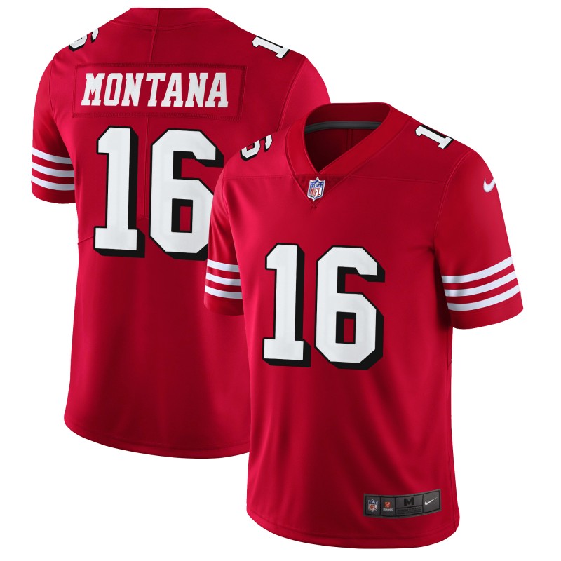 Men's San Francisco 49ers #16 Joe Montana Red 2018 Rush Vapor Untouchable Limited Stitched NFL Jersey